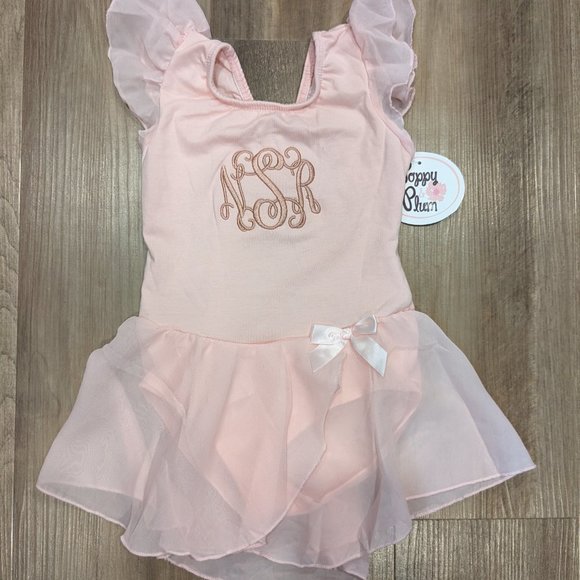 Monogramed (Initals NRS) Toddler 2-4T Ballet Dress - Picture 4 of 4